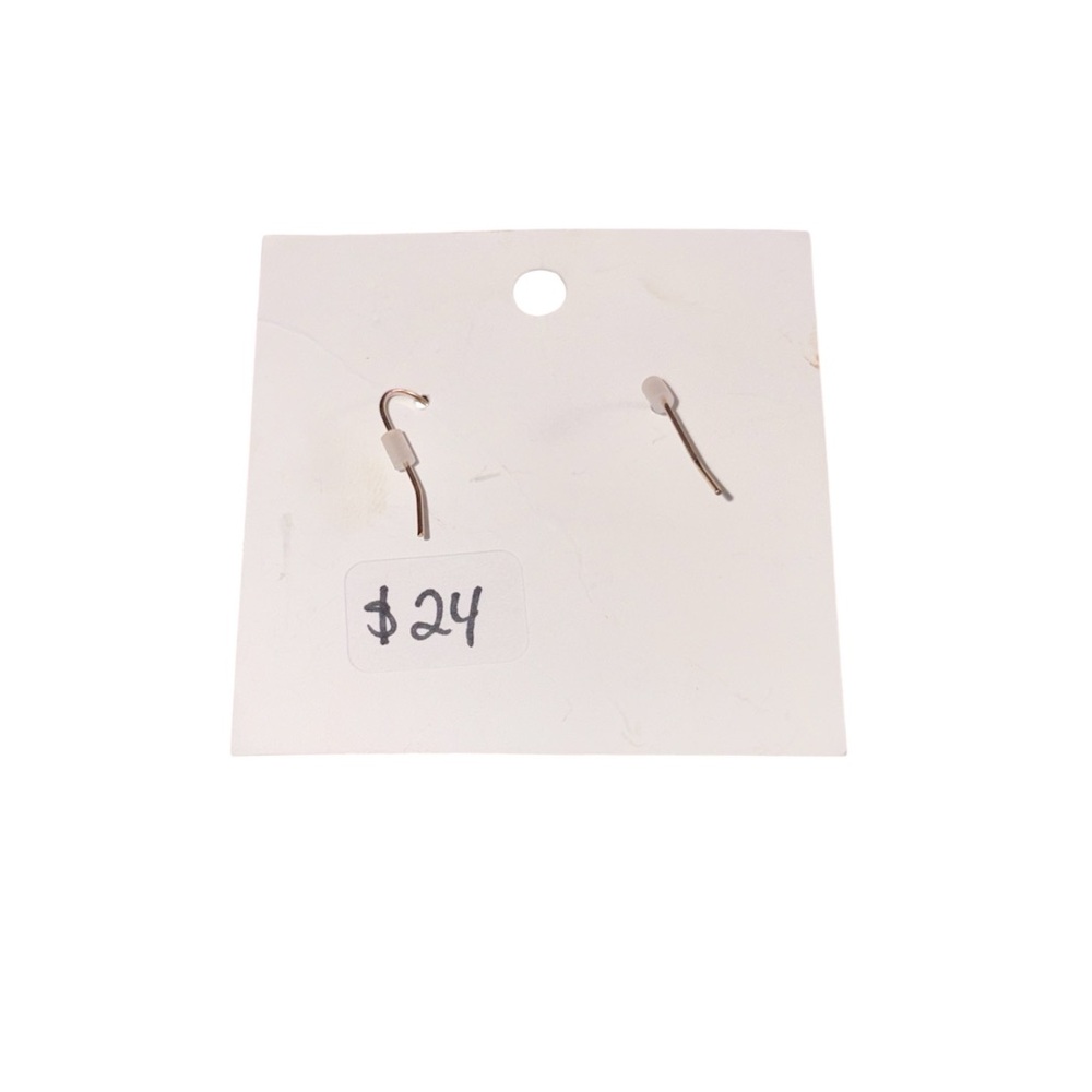 Gold•Blue Teardrop Earrings - Picture 4 of 4
